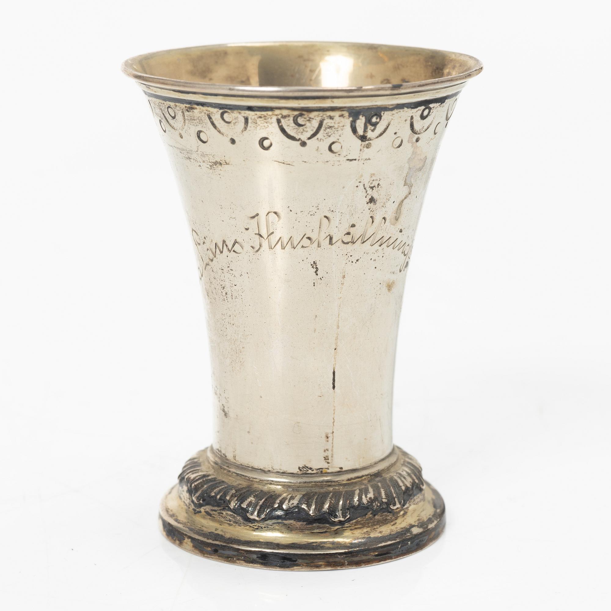 Twelve Swedish silver beakers, mark of KG Markströms, Uppsala 1901-1909.