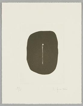 Lucio Fontana, "Dix eaux-fortes. L'Épée dans l'eau" (Alain Jouffroy), from the series; "Antologia internazionale dell'incisione contemporanea".