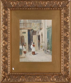 FRANS WILHELM ODELMARK, gouache, signerad.