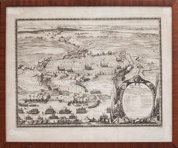 KOPPARSTICK, 3 st, en figurscen, två kartor. 16/1700-tal.