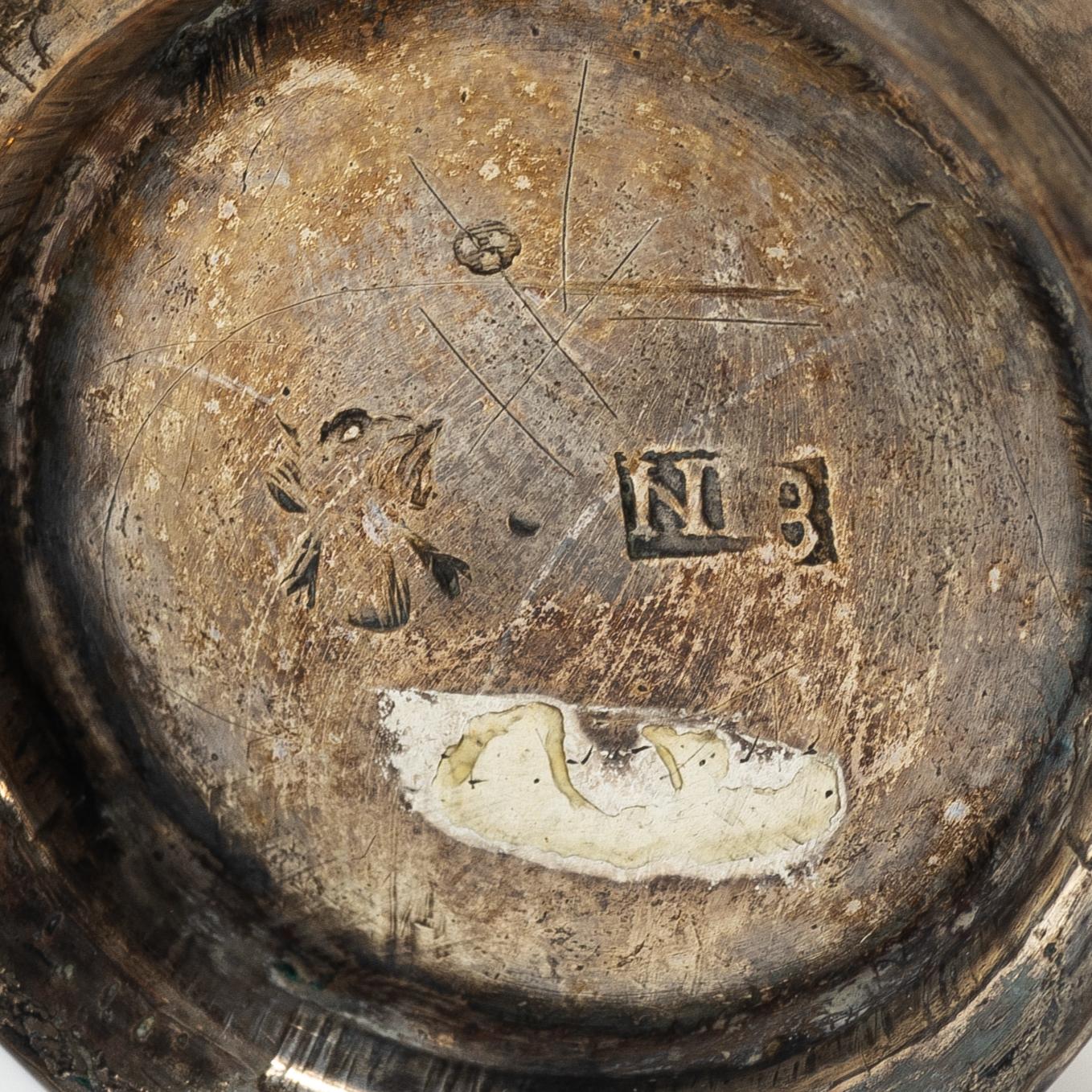 Four silver beakers, different masters, Sweden, 18th-19th century.