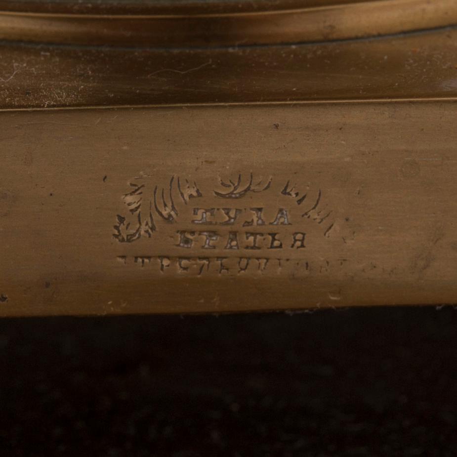 SAMOVAR, mässing, Tula, 1800-talets slut.