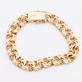 BRACELET, 18K gold, 42,8 g, measurements approx 19 x 1 cm, Stockholm 1978.