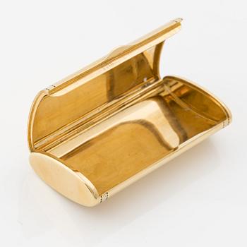 A Bolin 18K gold and enamel box made for the French market. W.A. Bolin, Stockholm 1920.