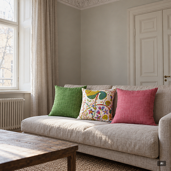 Josef Frank, Cushions, 3 pieces, Firma Svenskt Tenn.