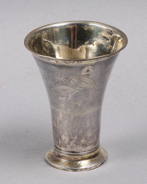 BÄGARE, silver. Elias Petter Modin, Sundsvall 1810.