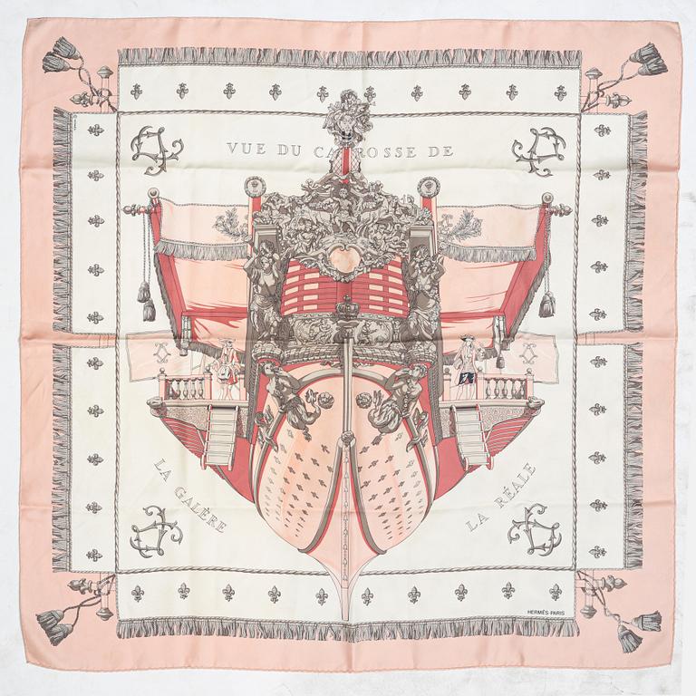 Hermès, scarf, "View of the Galley La Réale".