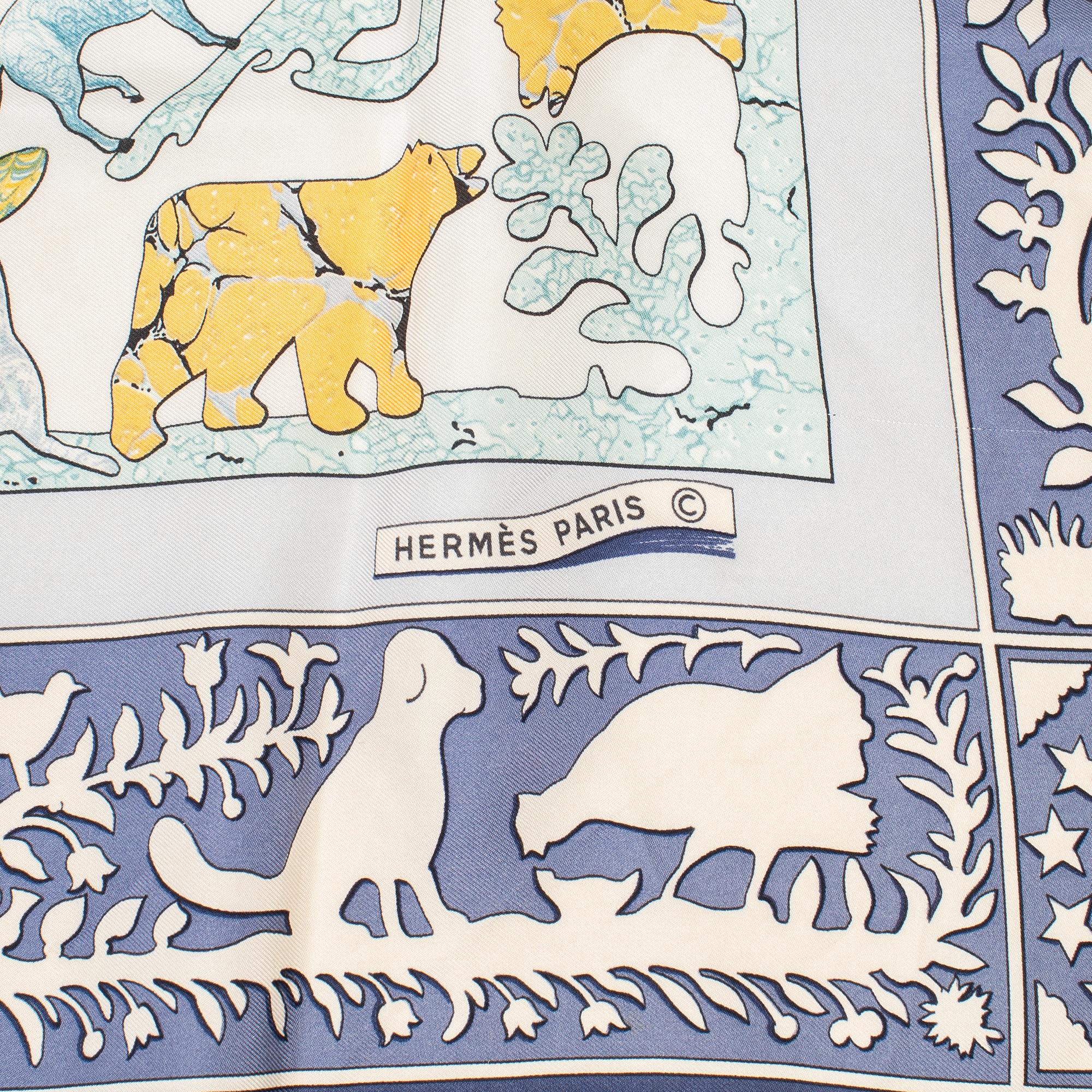 Hermès, scarf, "Early America".