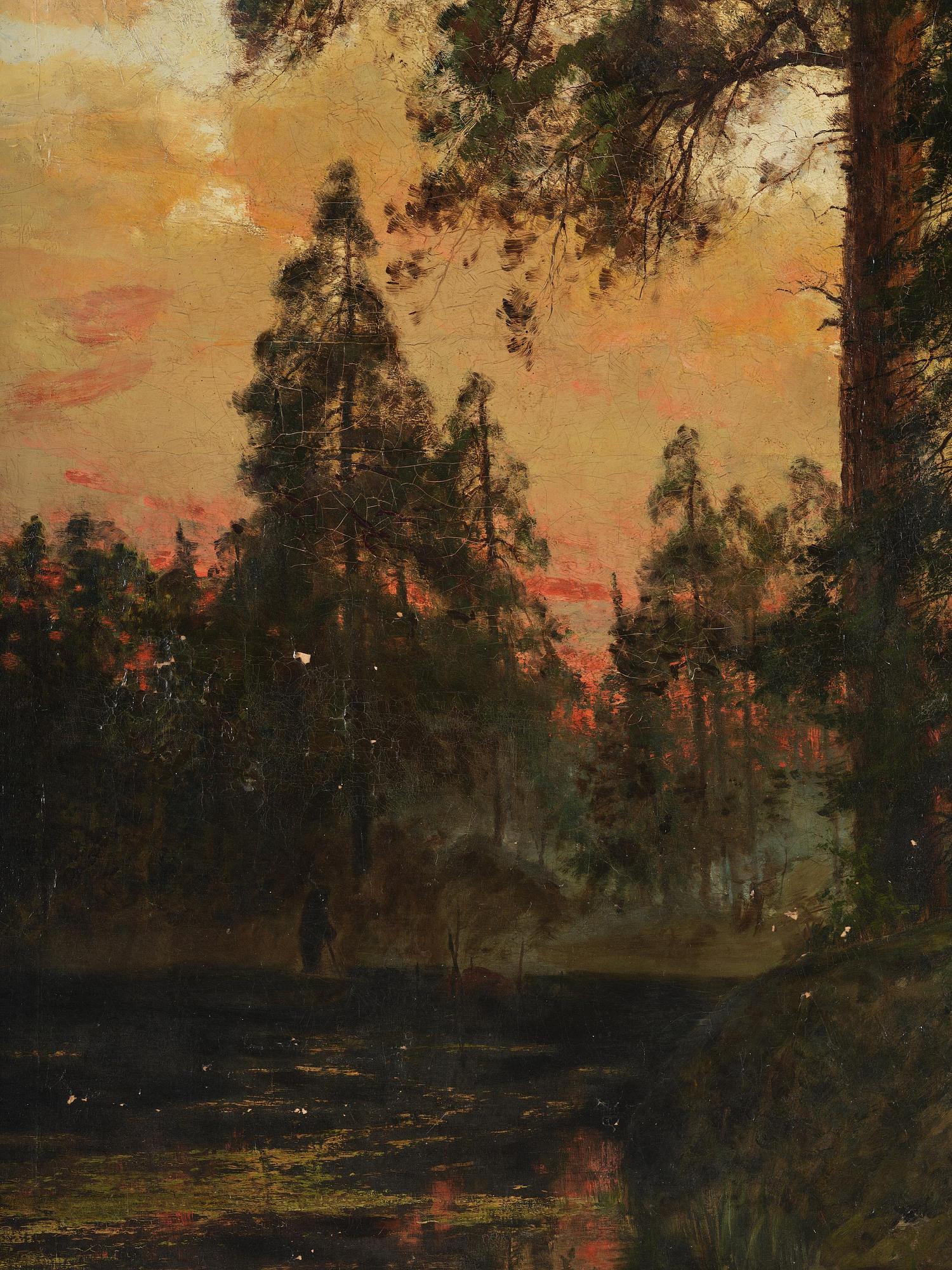 Arvid Mauritz Lindström, Twilight landscape.
