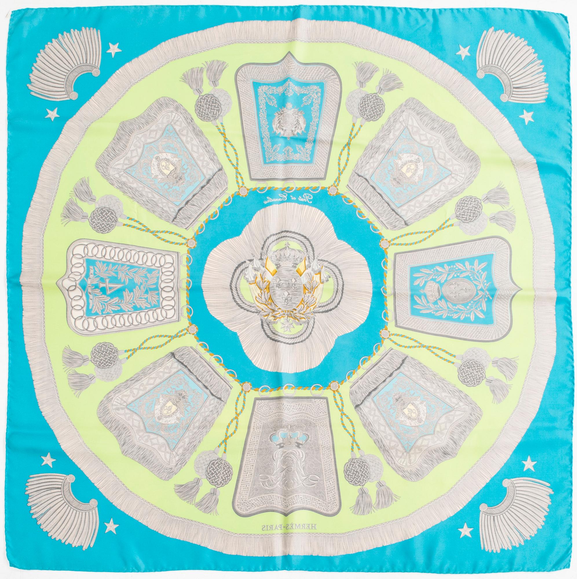 Hermès, a 'Poste et Cavalerie', silk scarf.