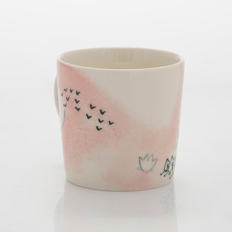 A porcelain Moomin 80 anniversary mug, 'Home', Moomin Characters, Arabia 2025, numbered 80.