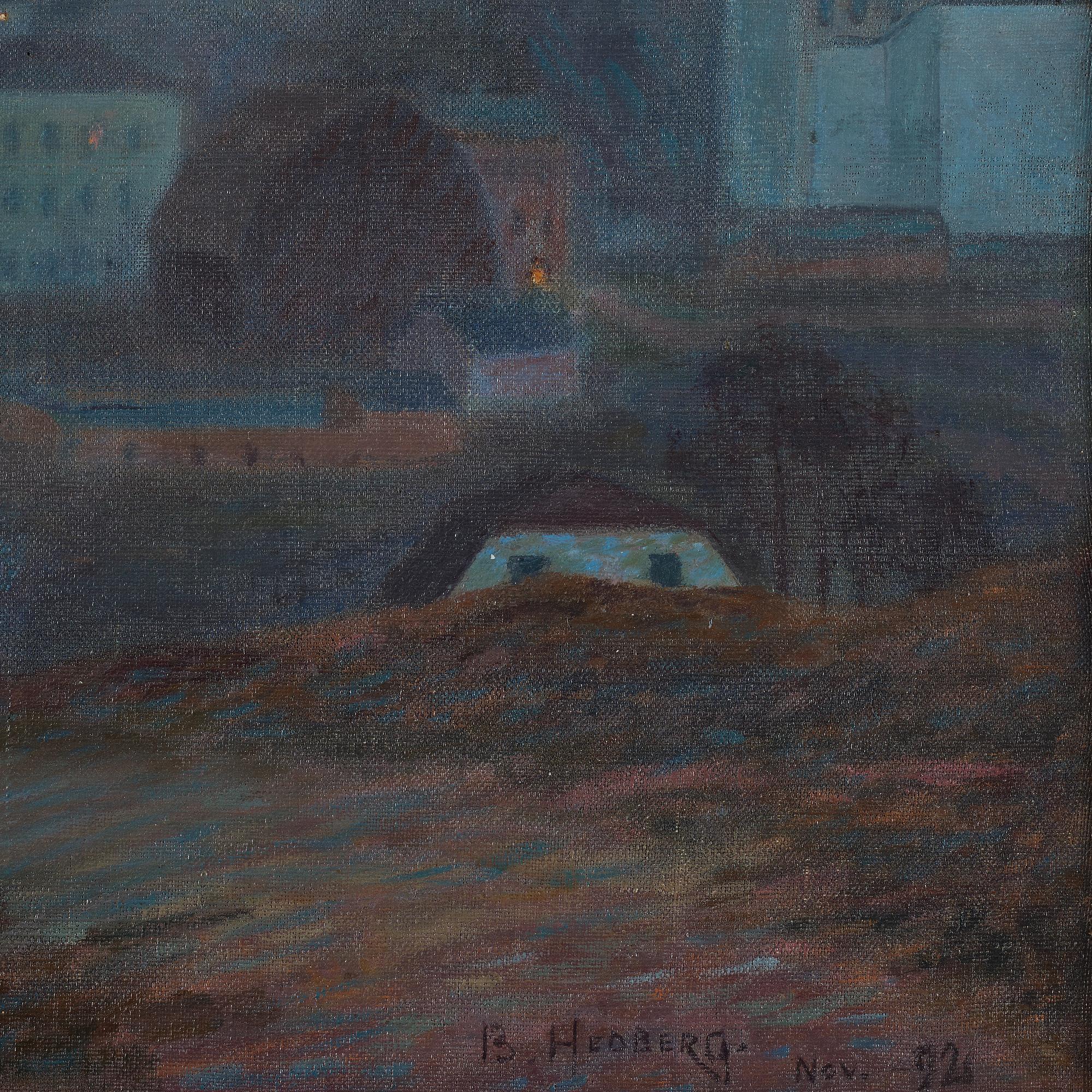 Bengt Hedberg, olja på duk. Signerad B. Hedberg och daterad nov -22.