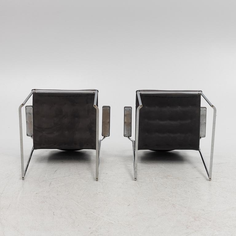 Bruno Mathsson, armchairs, a pair, "Mia", second half of the 20th century.