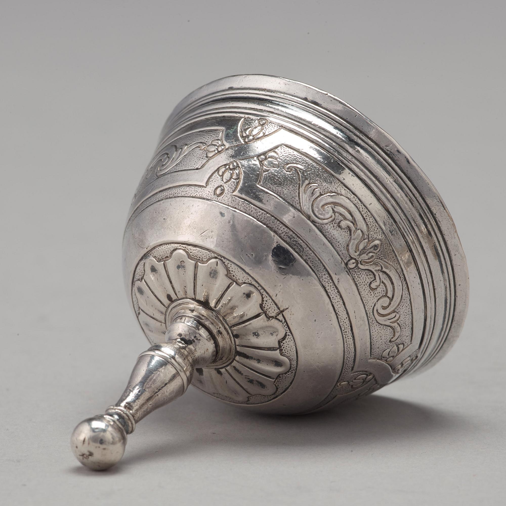 A Swedish 18th century 7 piece silver toilet service, mark of Johan Lorenz Starin, Stockholm 1736.