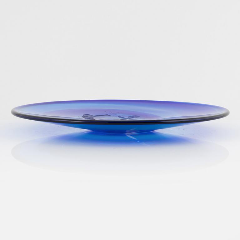 Olle Alberius, a dish, Orrefors, 1984.