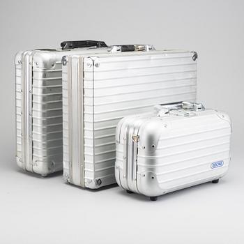 A set of three Rimowa bags later part of the 20th century.