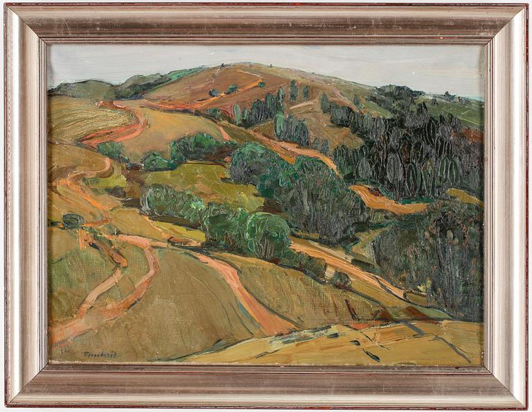 OKÄND KONSTNÄR, olja på duk. Signerad Petrovich.