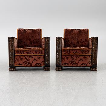 Armchairs, a pair, Swedish Grace, 1920s/30s.