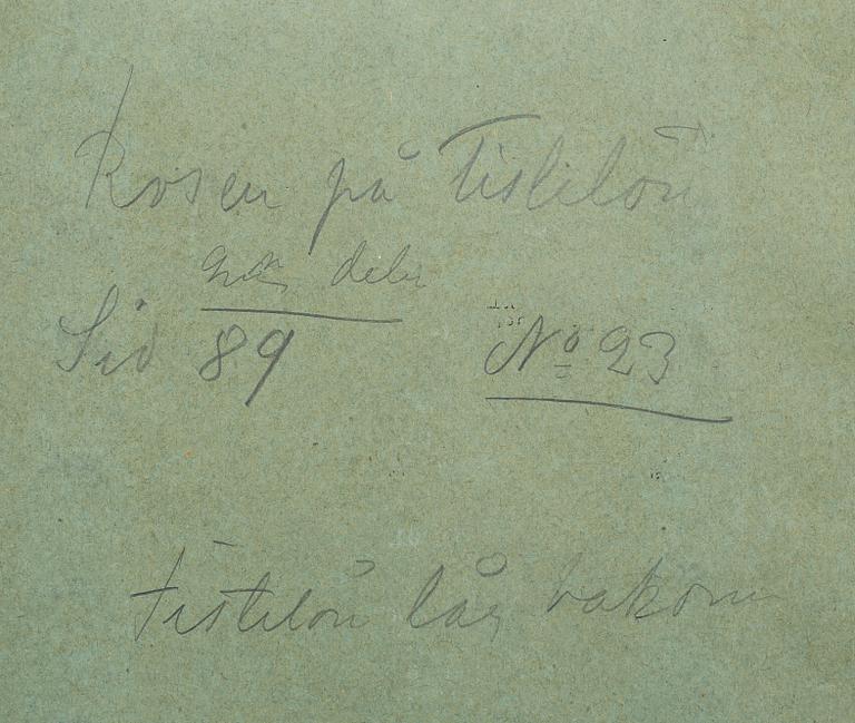 JENNY NYSTRÖM, akvarell med täckvitt, monogramsignerad.