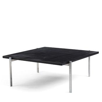 497. Poul Kjaerholm, a steel base and slate top 'PK61' coffee table, edition E Kold Christensen, Denmark.