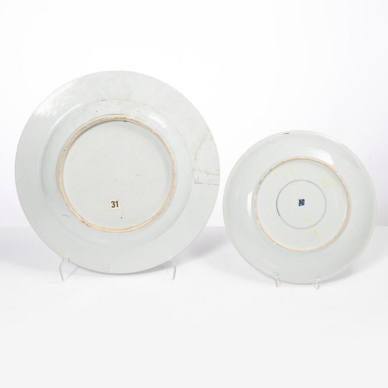 Two Famille Rose porcelain dishes, China, Qing dynasty, Yongcheng/Qianlong.