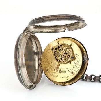 FICKUR, 3 st, 14 k guld samt silver.