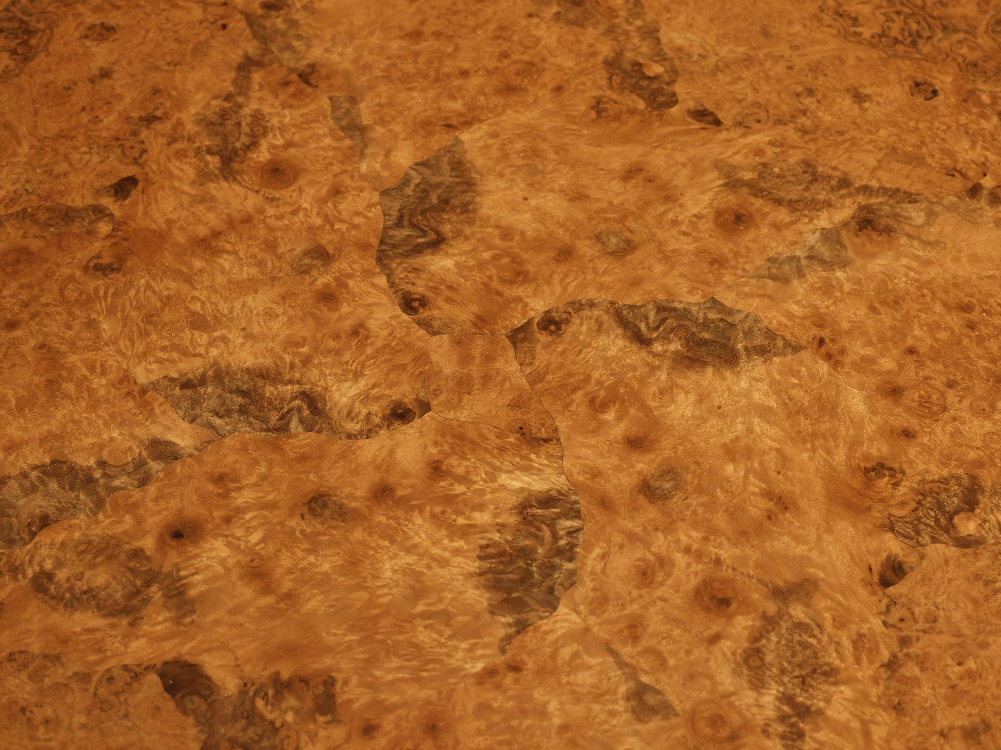 Josef Frank, a burrwood and walnut sofa table, Svenskt Tenn, Sweden, model 2139, executed before 1985.