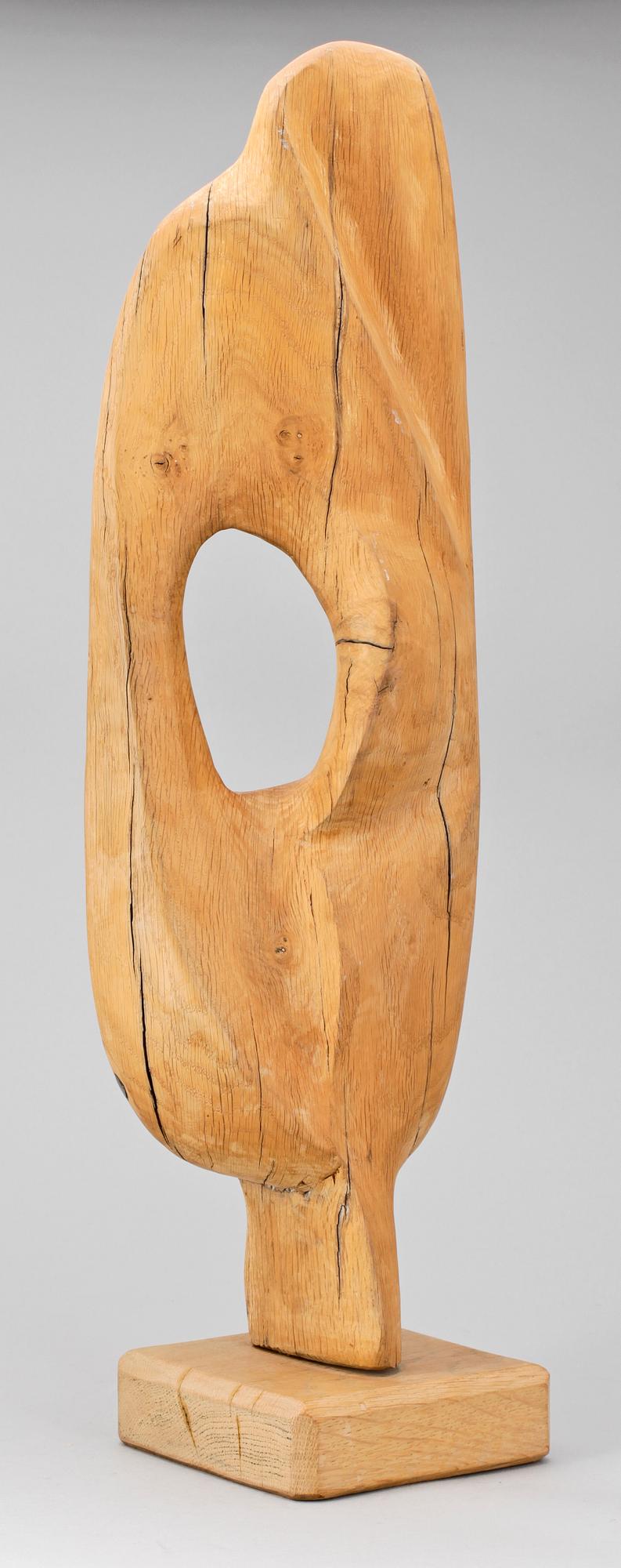 STAFFAN ÖSTLUND, skulptur, ek, sign och dat 69.