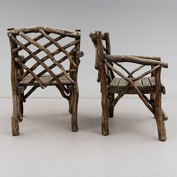 TRÄDGÅRDSSTOLAR, 1 par, 1900-tal.