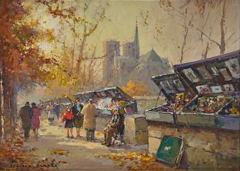 755. Edouard Cortes, Notre-Dame et les Bouquinistes.
