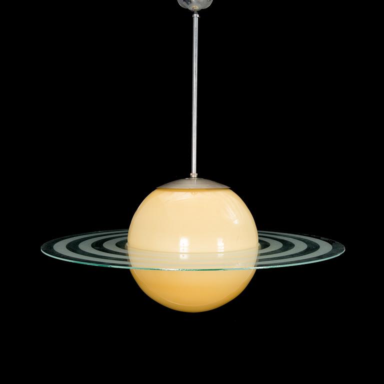 TAKLAMPA, "Saturnus", 1900-talets mitt. Diam 74 cm.