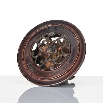 A Japanese insence burner with cover and liner, 19th Century.