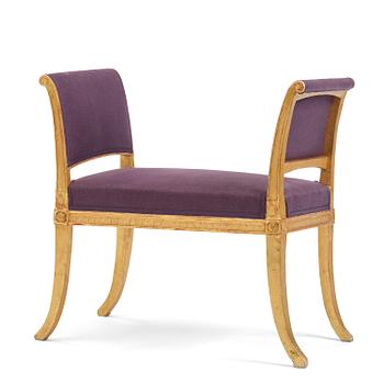 432. A late Gustavian giltwood stool, Stockholm, late 18th century.