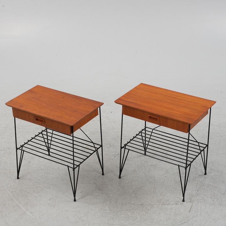 Pair of bedside tables, 1960s.