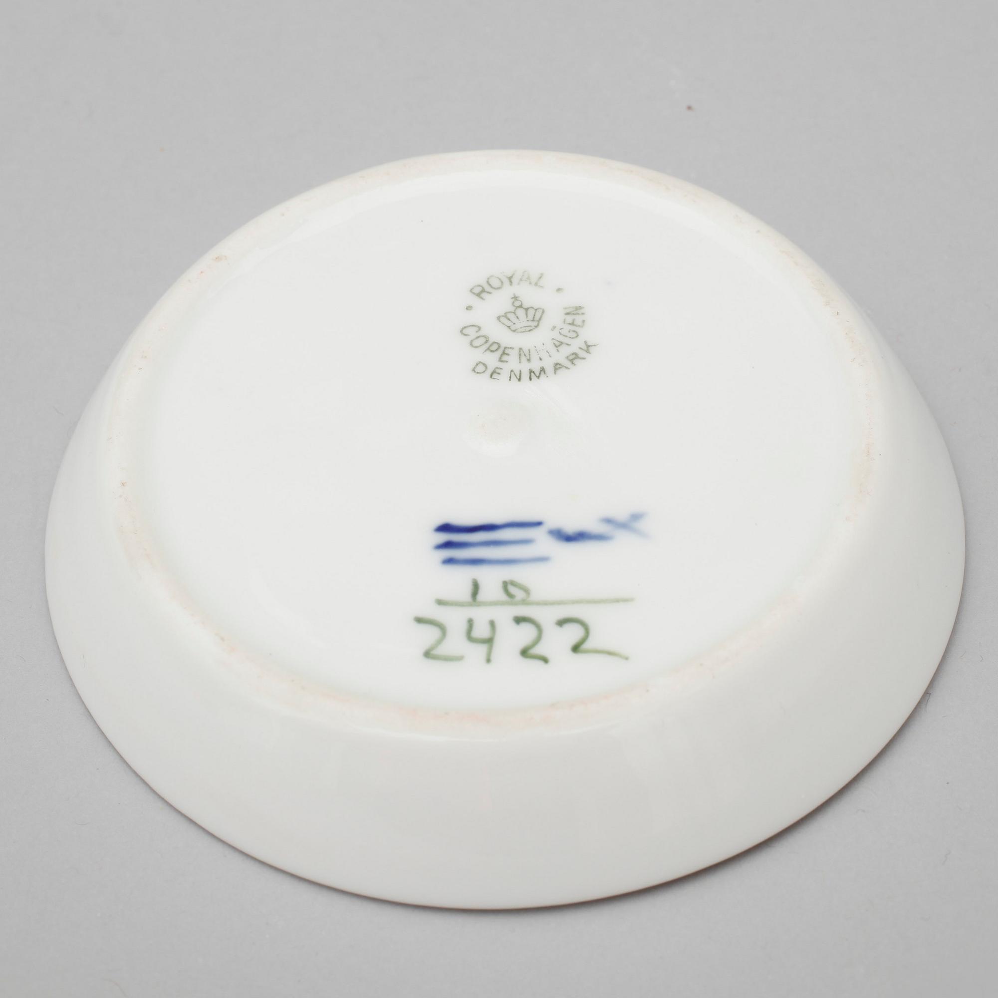 TESERVIS, 12 delar, "Blå blomst", Royal Copenhagen, Danmark.