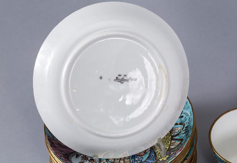 KAFFEKOPPAR, porslin, 13 st. Rörstrand. 1800/1900-tal.