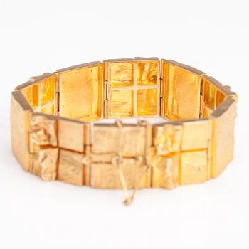 BJÖRN WECKSTRÖM, ARMBAND "Quadrate forms", 18K guld. Lapponia 1976.