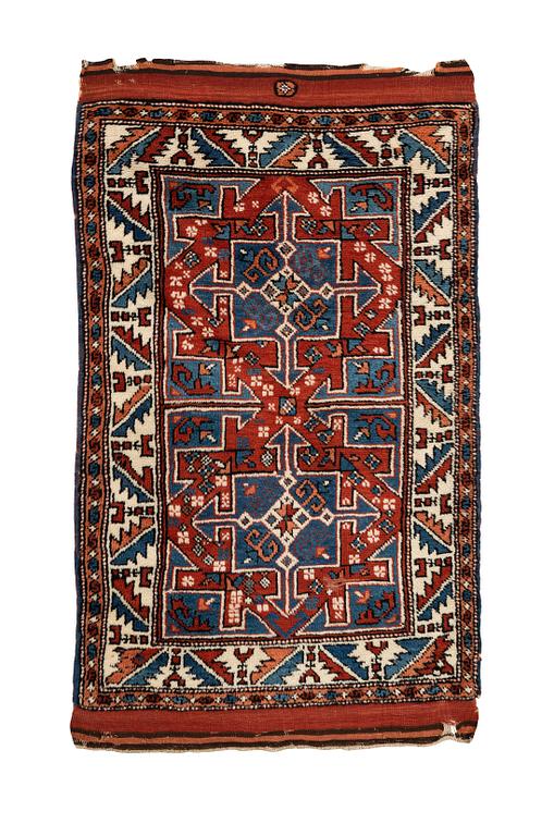 A rug, antique Bergama, possibly, ca 143 x 82 cm.