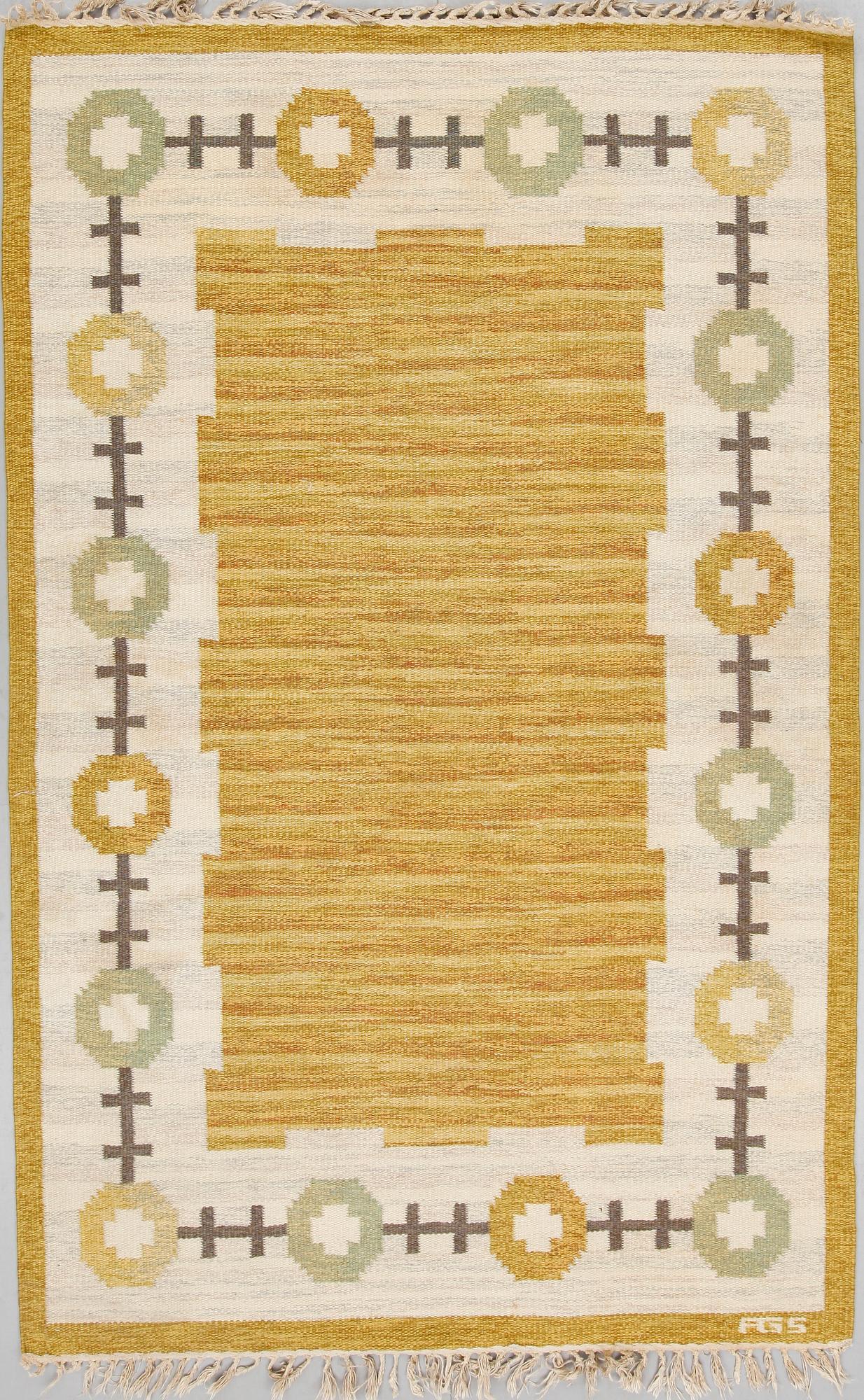 MATTA. Rölakan, sign. AGS (Anna Greta Sjöquist). Sverige omkring 1900-talets mitt. Ca 258x163.