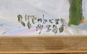 ANTON GENBERG, olja på pannå, signerad 1938.