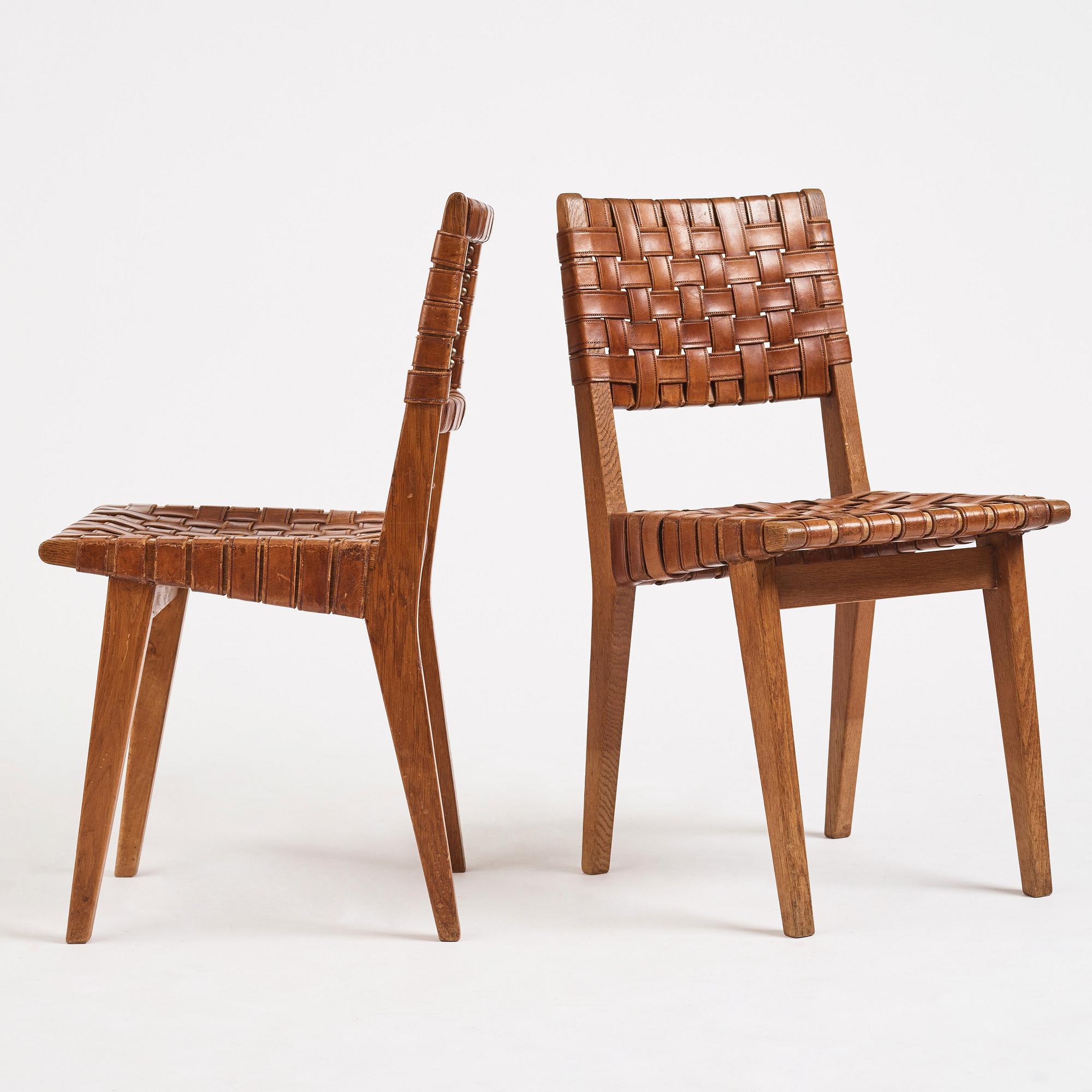 Jens Risom, fyra stolar, Knoll, USA, 1940-tal.