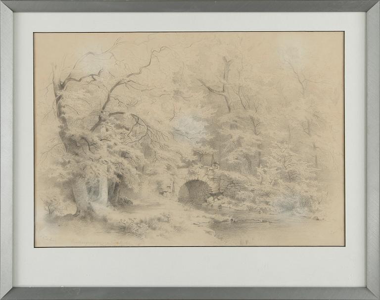 OKÄND KONSTNÄR, teckningar 7 stycken. 1800-tal.