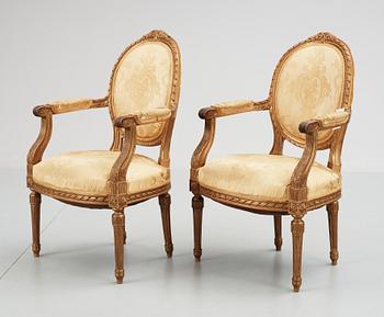 SALONGSGRUPP, 11 delar. Gustaviansk stil. 1900-tal.