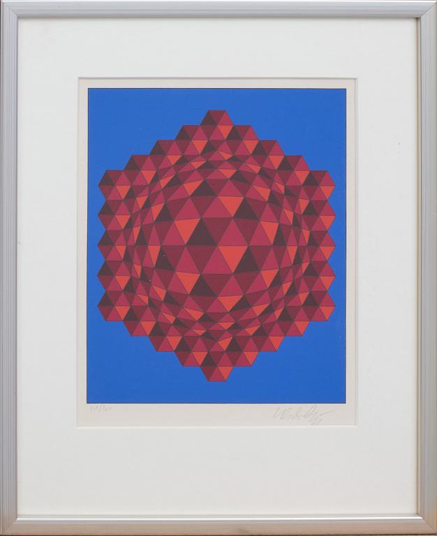 VICTOR VASARELY, lithograph in colours signed and numbered.