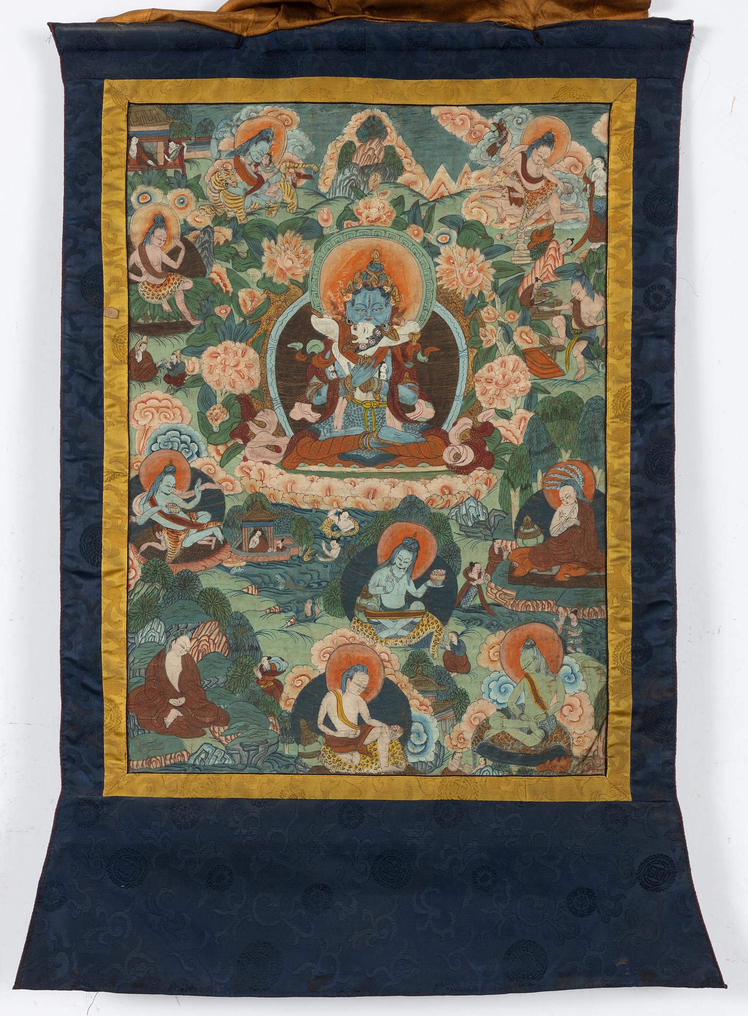 A Tibetan thangka, 20th century.