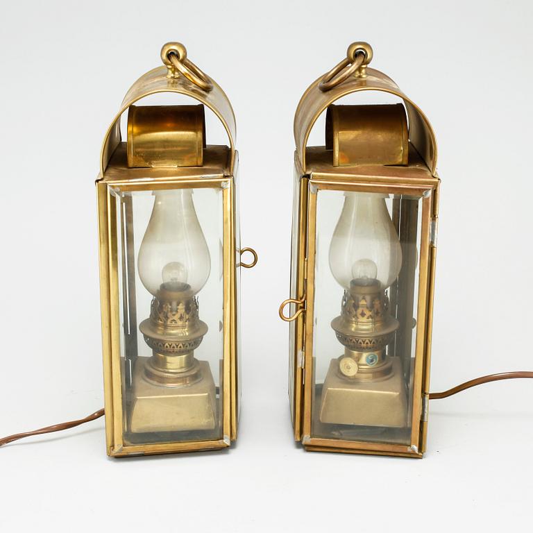 A pair of lanterns by C.M Hammar Göteborg, first half of the 20th century.