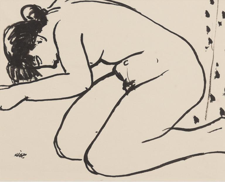 Wilhelm Kåge, a set of three model studies, signed, 1930s-40s.