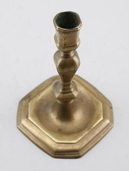 LJUSSTAKE, mässing, 1700-tal.