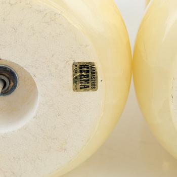 A pair of alabaster table lights, Herna, Spain, 1970's.