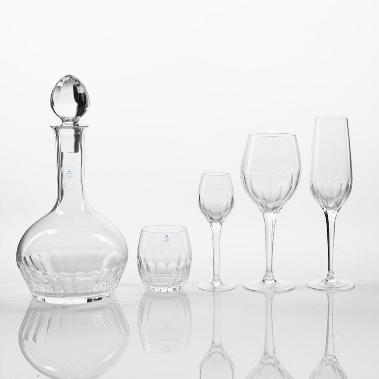 Sigvard Bernadotte, a 62-piece 'Marianne Millenium' glass service and a silverplated wine cooler.